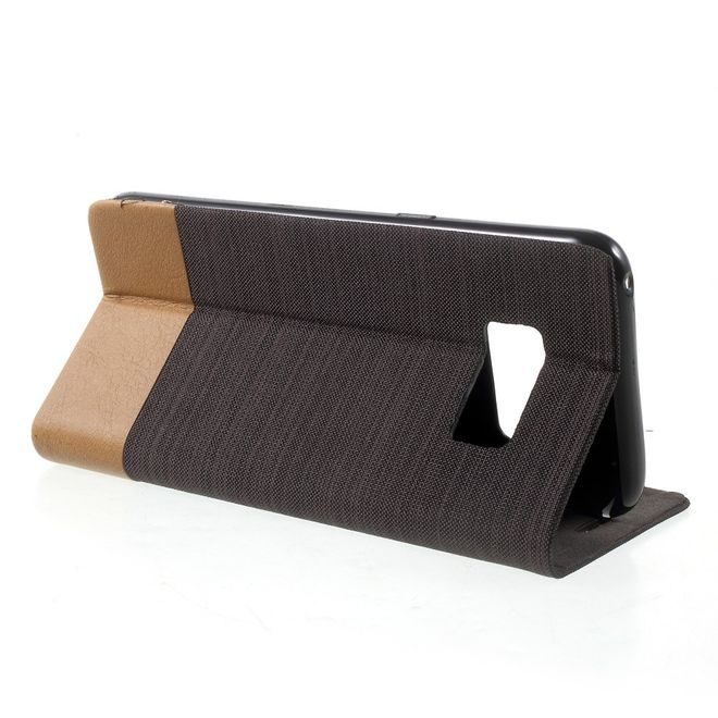 Samsung Galaxy S8 Handycase - Bookcover - zweifarbig - kaffeefarben