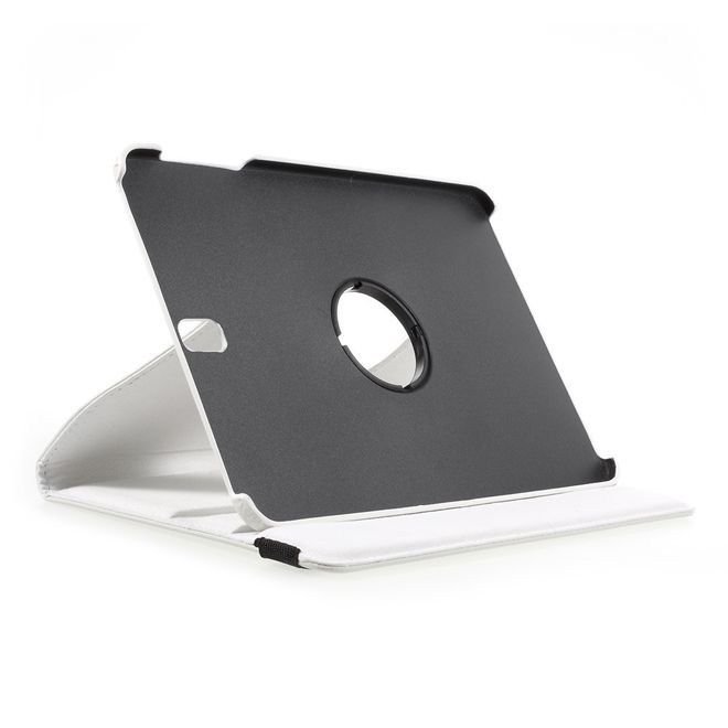 Samsung Galaxy Tab S3 9.7 Hülle - Cover aus Leder - rotierbar und mit Litchitextur - weiss