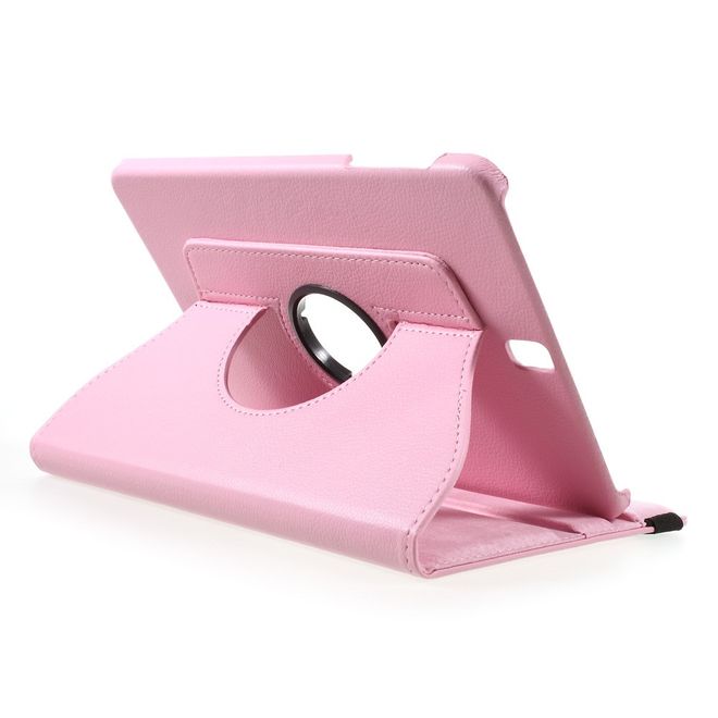 Samsung Galaxy Tab S3 9.7 Hülle - Cover aus Leder - rotierbar und mit Litchitextur - pink