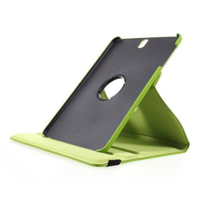 Samsung Galaxy Tab S3 9.7 Hülle - Cover aus Leder - rotierbar und mit Litchitextur - grün