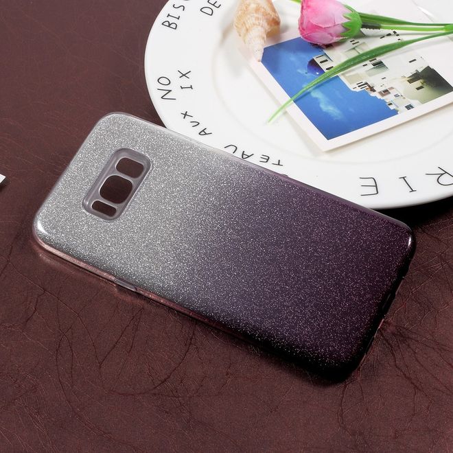 Samsung Galaxy S8 Plus Handy Hülle - TPU Softcase - mit Farbverlauf - grau