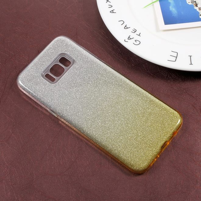 Samsung Galaxy S8 Plus Handy Hülle - TPU Softcase - mit Farbverlauf - gelb