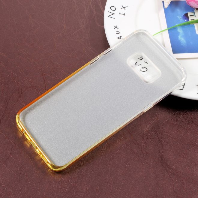 Samsung Galaxy S8 Plus Handy Hülle - TPU Softcase - mit Farbverlauf - gelb