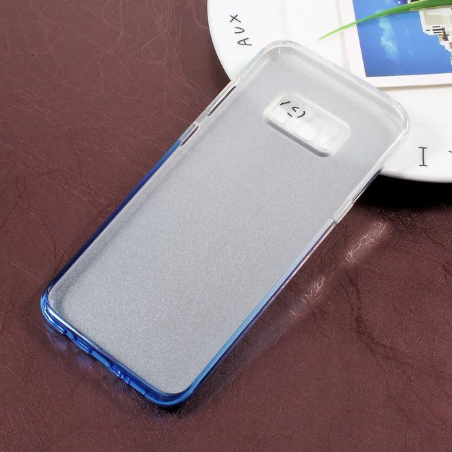 Samsung Galaxy S8 Plus Handy Hülle - TPU Softcase - mit Farbverlauf - dunkelblau