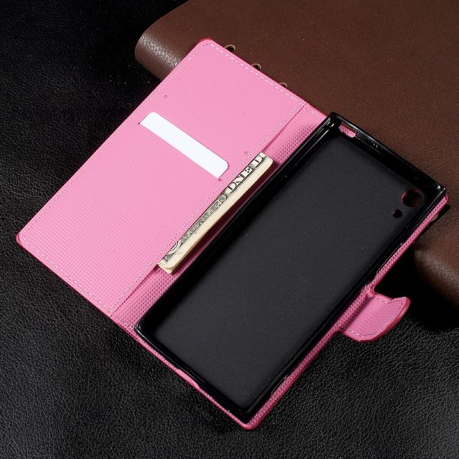 Sony Xperia XA1 Bookcover - Hülle aus Leder - mit Standfunktion - geometrisches Muster