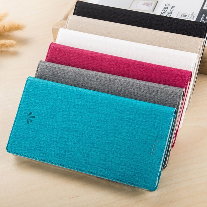 Handy Case für Sony Xperia XA1 Ultra - Hülle aus Leder - mit Standfunktion - weiss