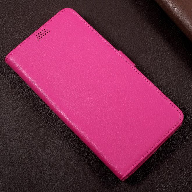 Sony Xperia XA1 Ultra Handy Bookcover - Hülle aus Leder - mit Litchitextur und Standfunktion - rosa
