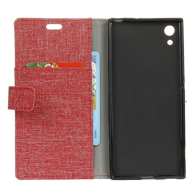 Sony Xperia XA1 Ultra Cover - HandyBookcover - mit Standfunktion - rot