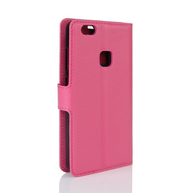 Handy Case für Huawei P10 Lite - Hülle aus Leder - mit Litchitextur und Standfunktion - rosa