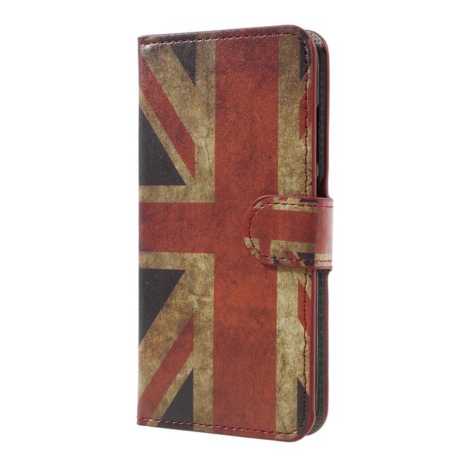 Huawei P10 Lite Handy Cover - Hülle aus Leder - UK Flagge im Retrolook
