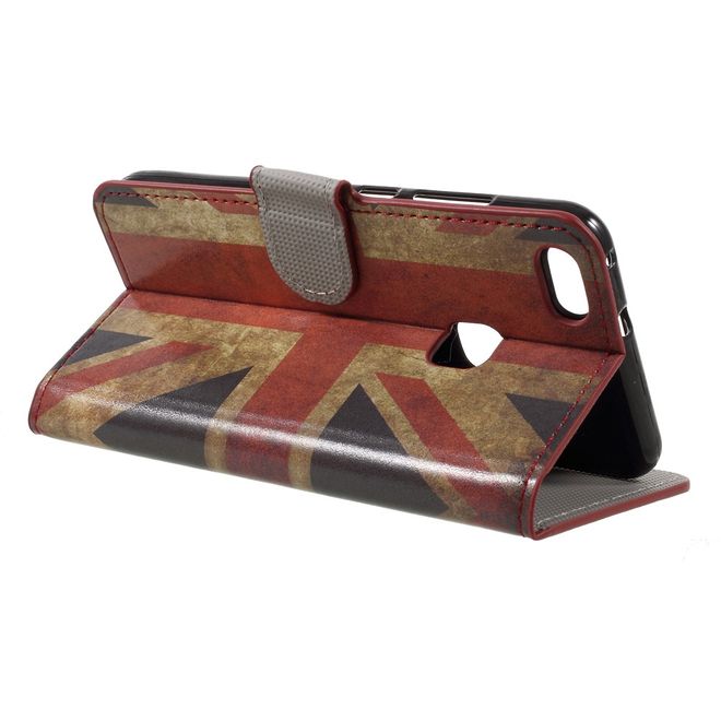 Huawei P10 Lite Handy Cover - Hülle aus Leder - UK Flagge im Retrolook