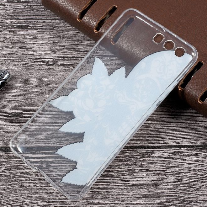 Huawei P10 Plus Handyhülle - SoftTPU Softcase - Schädel und Blumen
