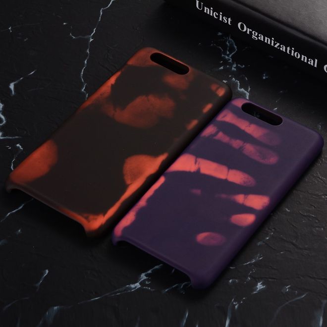 Huawei P10 Handyhülle - TPU Soft Case - Temperaturabhängiger Farbwechsel - schwarz/rot