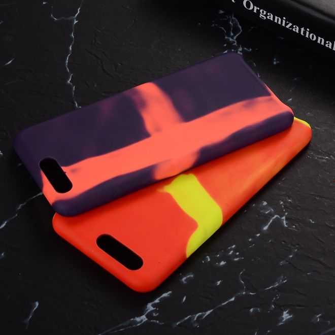 Huawei P10 Handyhülle - TPU Soft Case - Temperaturabhängiger Farbwechsel - schwarz/rot