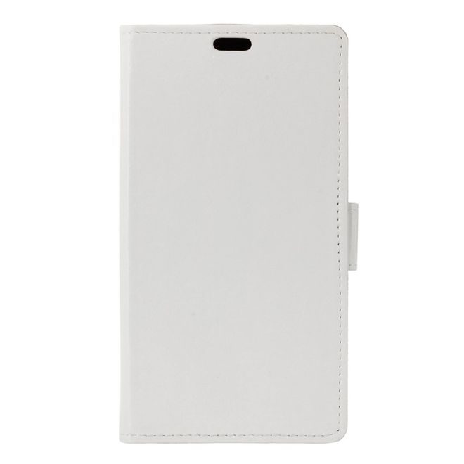 Handyhülle für Motorola Moto Z Play - Crazy Horse Leder Case - mit Magnetverschluss - weiss