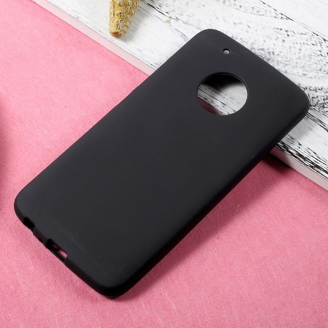 Étui pour Lenovo Moto G5 Plus - Coque souple en TPU - Noir mat