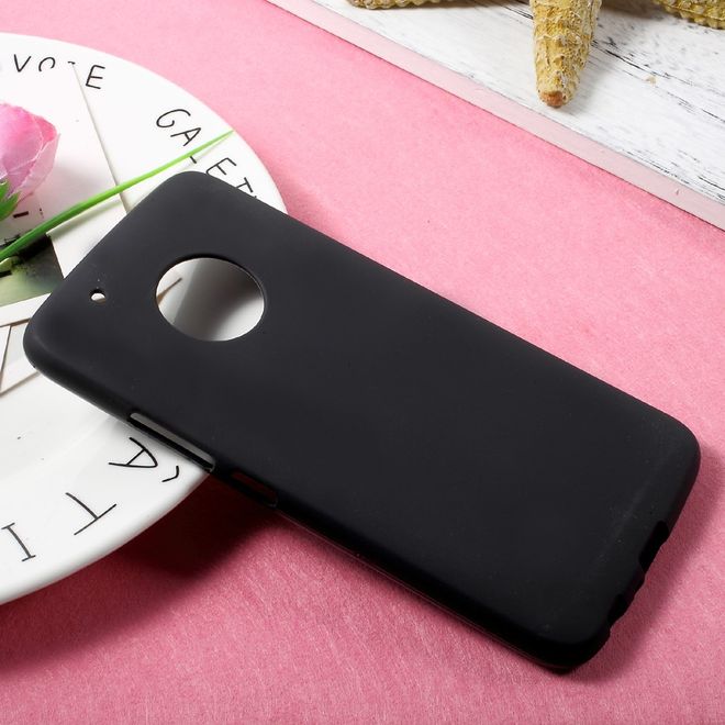 Étui pour Lenovo Moto G5 Plus - Coque souple en TPU - Noir mat