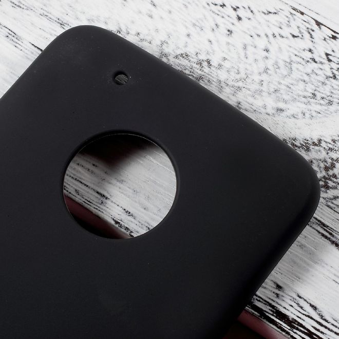 Étui pour Lenovo Moto G5 Plus - Coque souple en TPU - Noir mat