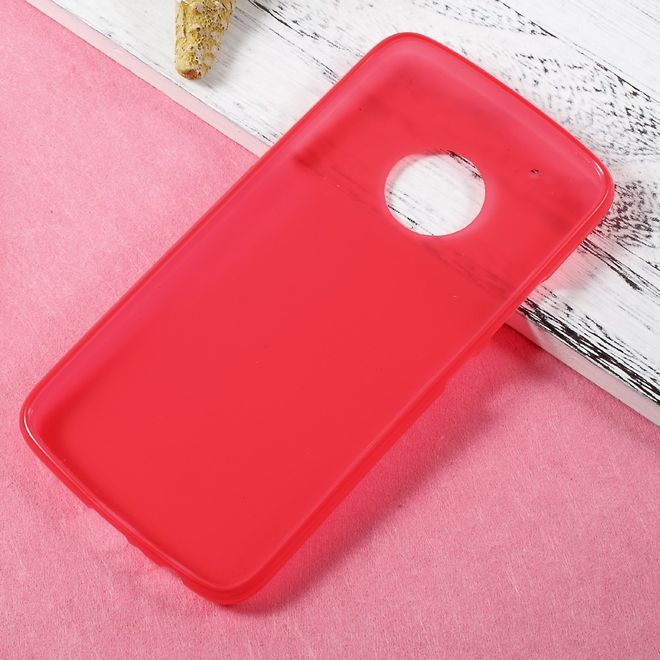 Coque pour Lenovo Moto G5 Plus - Plastique TPU souple - Finition mate - Rouge