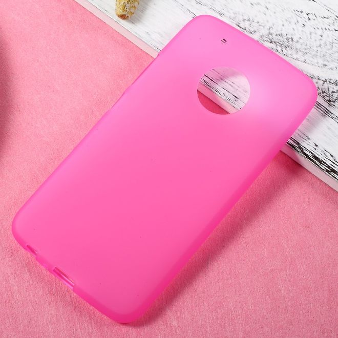 Coque pour Lenovo Moto G5 Plus - Plastique TPU souple - Finition mate - Rose