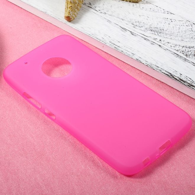 Coque pour Lenovo Moto G5 Plus - Plastique TPU souple - Finition mate - Rose