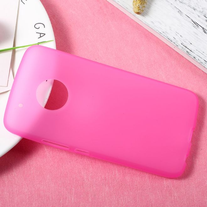 Coque pour Lenovo Moto G5 Plus - Plastique TPU souple - Finition mate - Rose