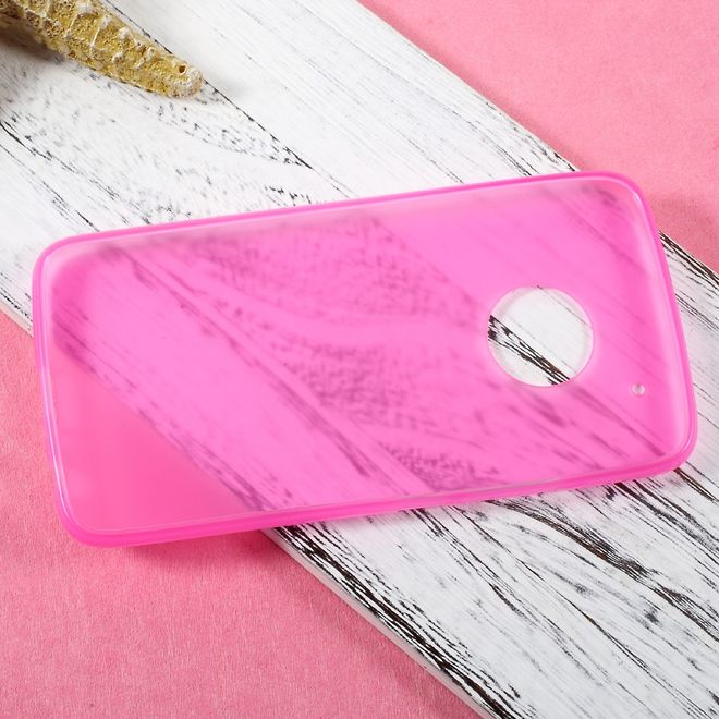 Coque pour Lenovo Moto G5 Plus - Plastique TPU souple - Finition mate - Rose