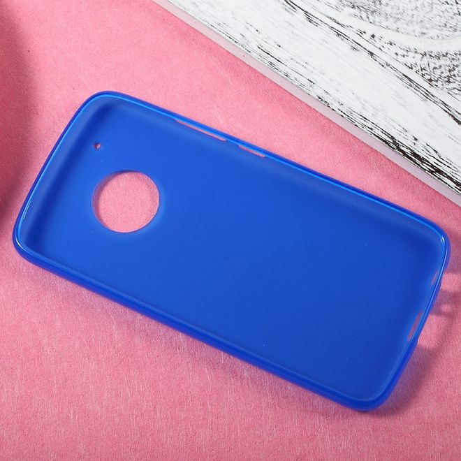 Coque pour Lenovo Moto G5 Plus - Coque souple en TPU - Finition mate - Bleue