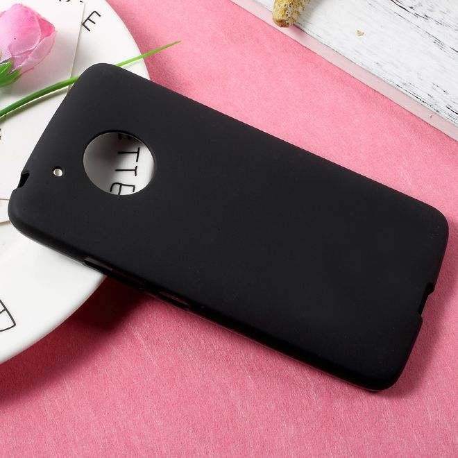 Étui pour Lenovo Moto G5 - Coque souple en TPU - Noir mat