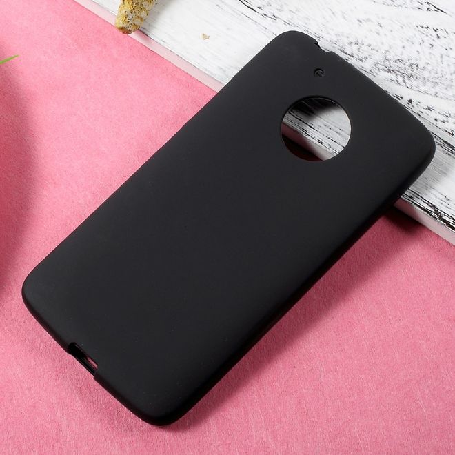 Étui pour Lenovo Moto G5 - Coque souple en TPU - Noir mat