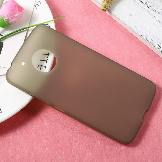 Coque pour Lenovo Moto G5 - Plastique TPU souple - Finition mate - Gris