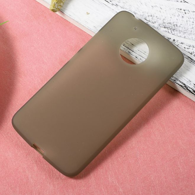 Coque pour Lenovo Moto G5 - Plastique TPU souple - Finition mate - Gris