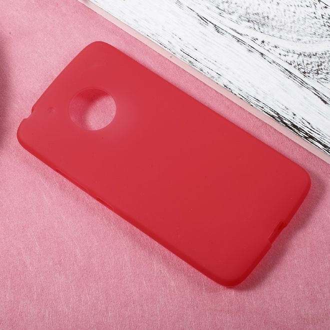 Coque pour Lenovo Moto G5 - Coque élastique en TPU - Finition mate - Rouge