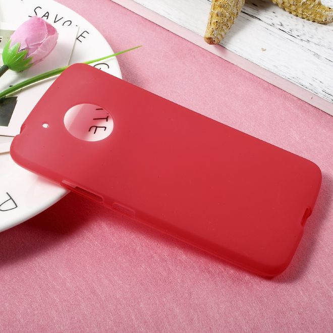 Coque pour Lenovo Moto G5 - Coque élastique en TPU - Finition mate - Rouge