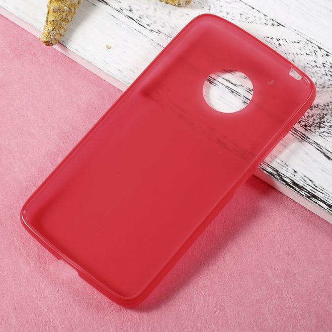 Coque pour Lenovo Moto G5 - Coque élastique en TPU - Finition mate - Rouge