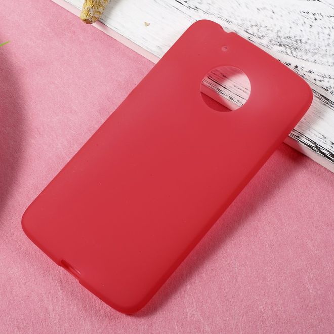 Coque pour Lenovo Moto G5 - Coque élastique en TPU - Finition mate - Rouge