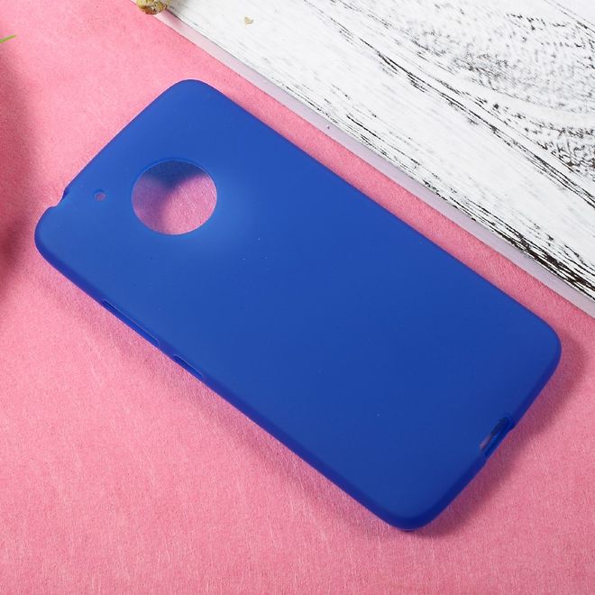 Coque pour Lenovo Moto G5 - Coque souple en TPU - Finition mate - Bleue