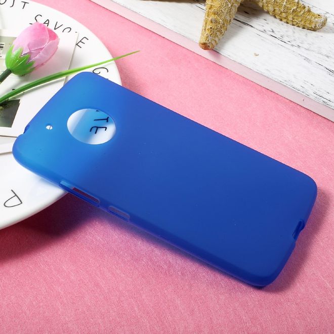 Coque pour Lenovo Moto G5 - Coque souple en TPU - Finition mate - Bleue