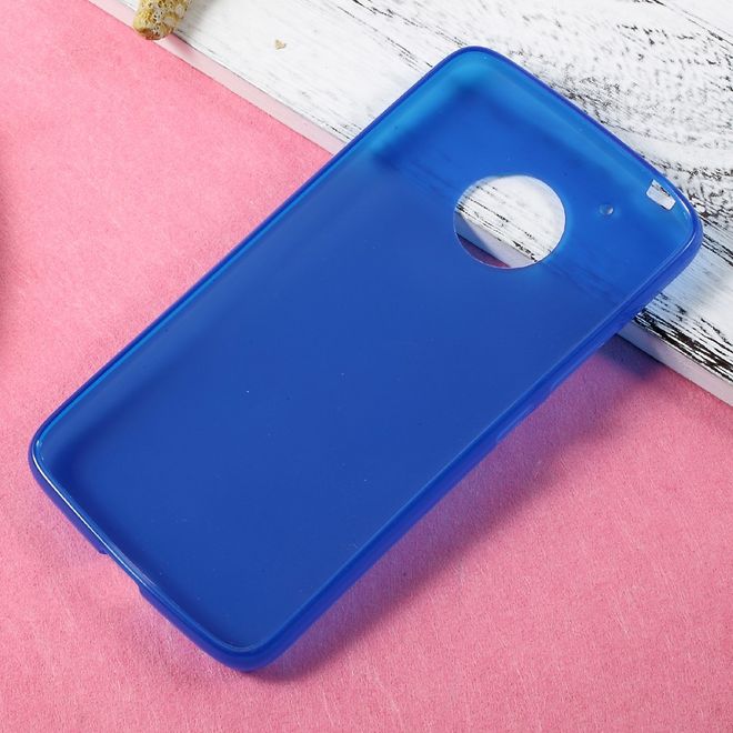 Coque pour Lenovo Moto G5 - Coque souple en TPU - Finition mate - Bleue