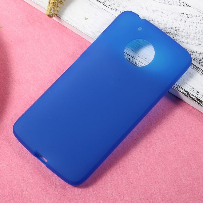 Coque pour Lenovo Moto G5 - Coque souple en TPU - Finition mate - Bleue