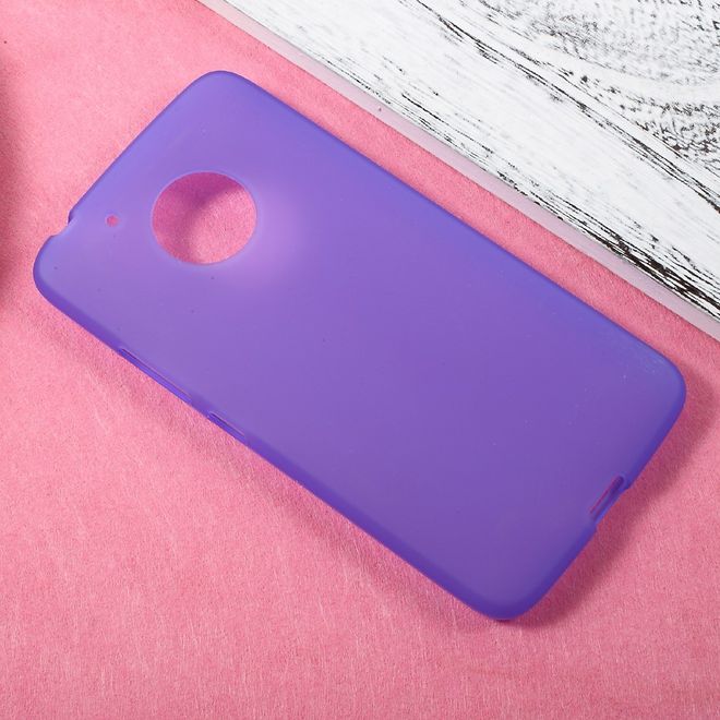 Coque pour Lenovo Moto G5 - Plastique TPU souple - Finition mate - Violet