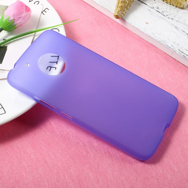 Coque pour Lenovo Moto G5 - Plastique TPU souple - Finition mate - Violet