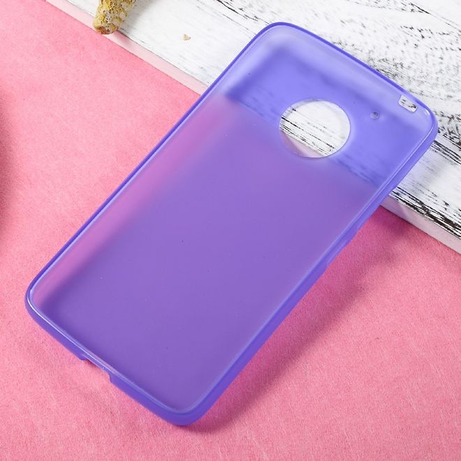 Coque pour Lenovo Moto G5 - Plastique TPU souple - Finition mate - Violet