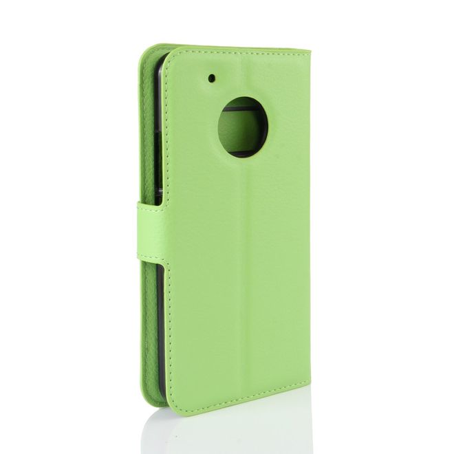 Étui pour Lenovo Moto G5 - Coque en cuir - Motif litchi - Vert