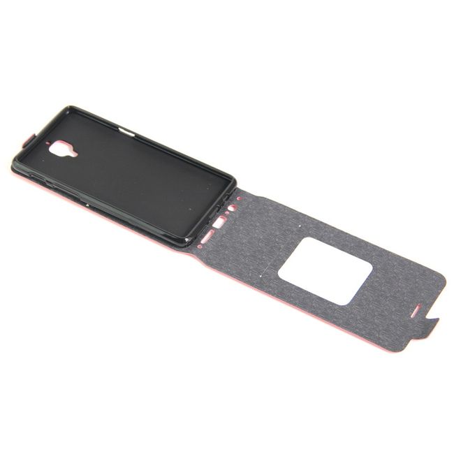 OnePlus 3/3T Handyhülle - Crazy Horse Leder Flipcase - vertikal - mit Foto Fach - pink