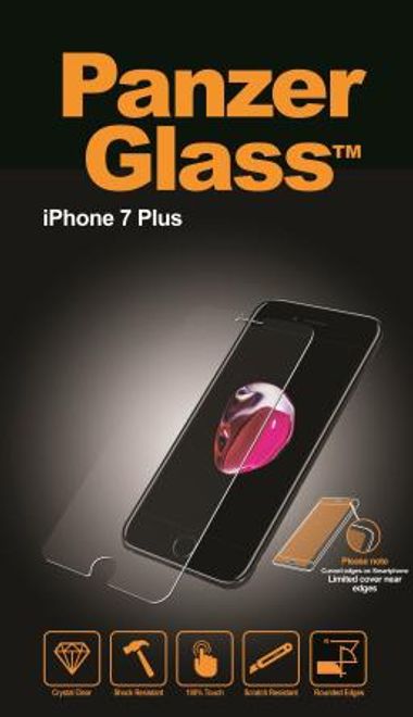 PanzerGlass - iPhone 8 Plus / 7 Plus Displayschutz aus gehärtetem Glas - Classic (2004) - weiss