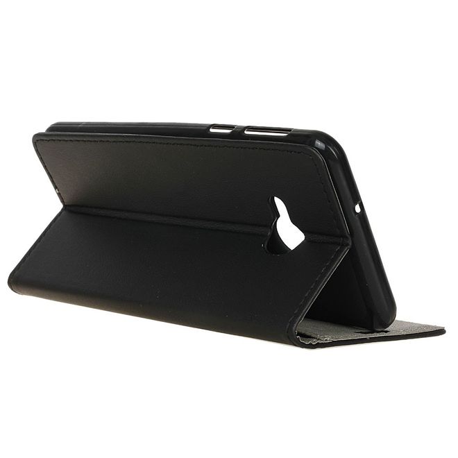 Handy Hülle für HTC U Play - Leder Bookcover - mit Standfunktion - schwarz