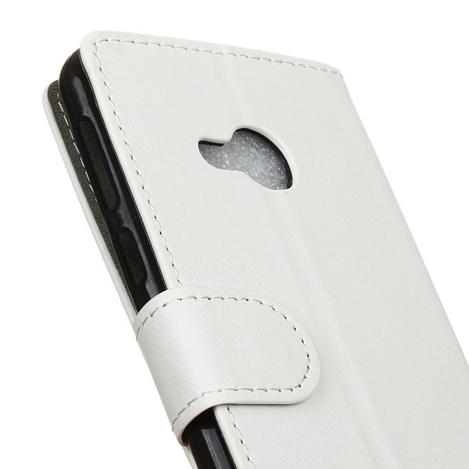 Handy Hülle für HTC U Play - Leder Bookcover - mit Standfunktion - weiss
