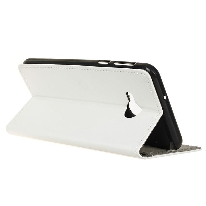 Handy Hülle für HTC U Play - Leder Bookcover - mit Standfunktion - weiss