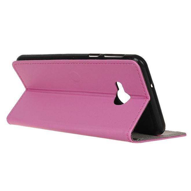 Handy Hülle für HTC U Play - Leder Bookcover - mit Standfunktion - rosa